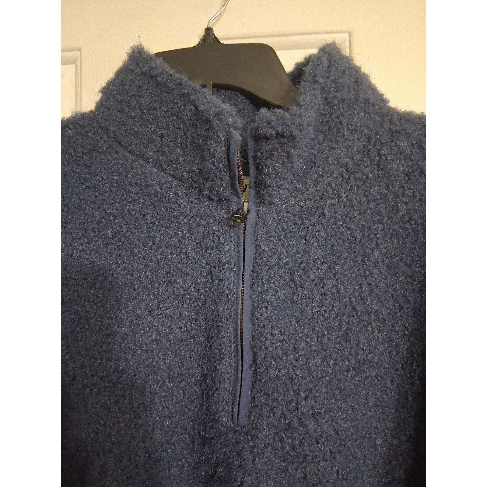 Nwt Men's Old Navy Loose Boucl Sherpa Quarter Zip Pullover Size Xl Blue — image 8 of 8